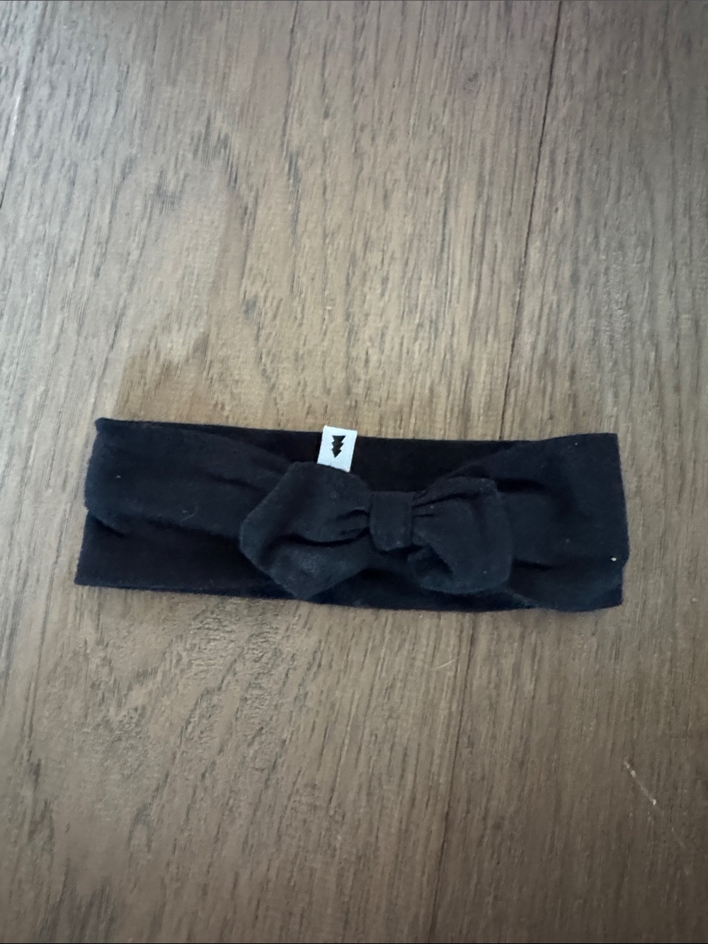 Black Bow Knot Headband with Center Tag